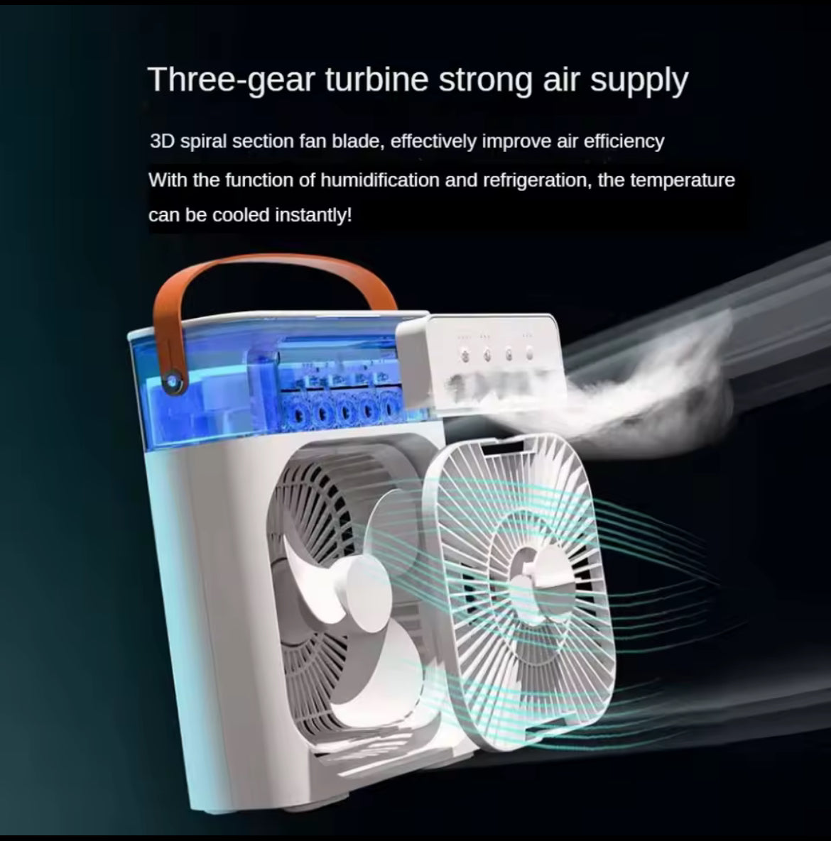 New Five-hole Spray Fan USB Desktop Humidifier Portable Practical Cooling Fan Hydrocooling Summer Indispensable Chiller Office