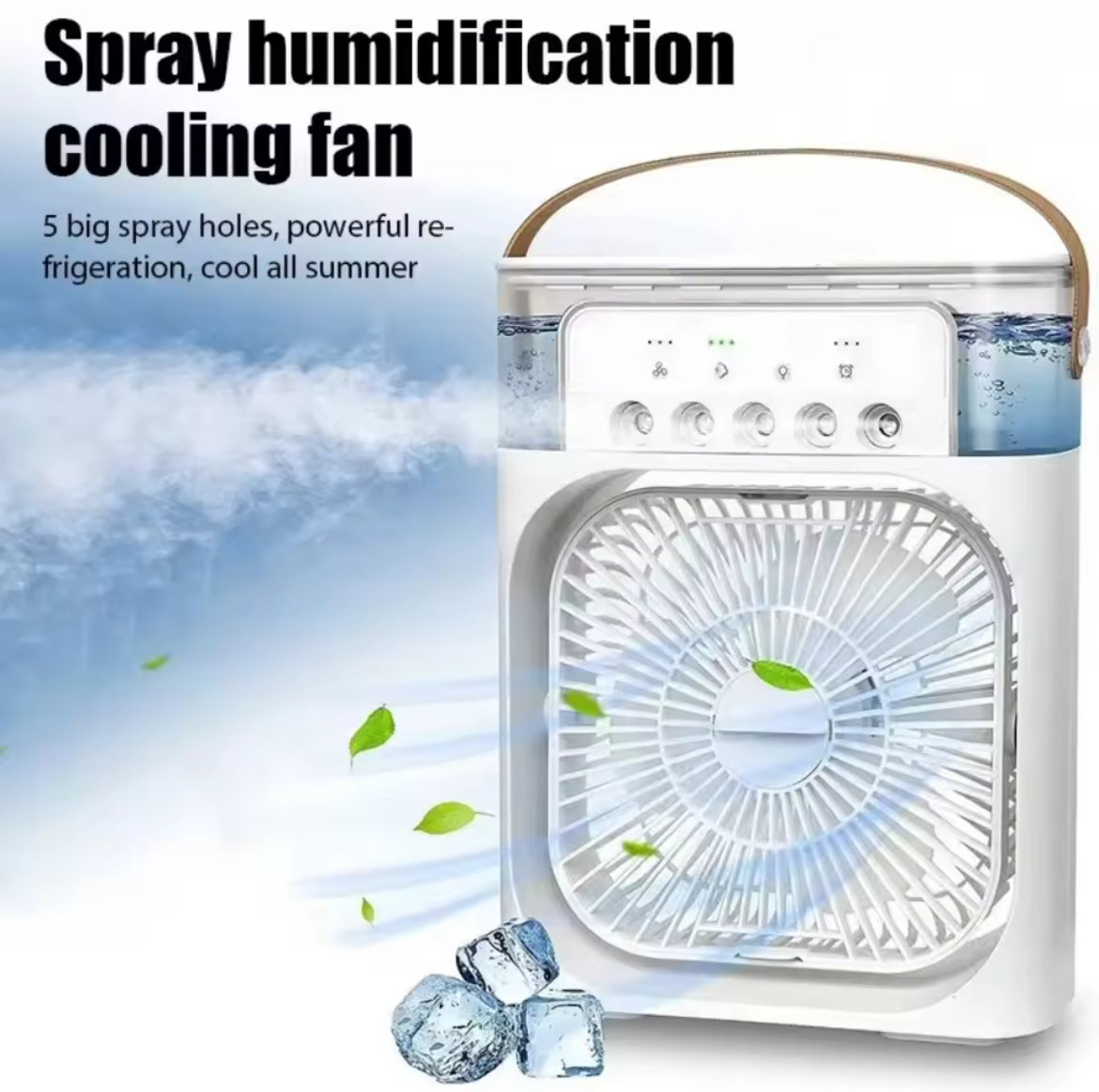 New Five-hole Spray Fan USB Desktop Humidifier Portable Practical Cooling Fan Hydrocooling Summer Indispensable Chiller Office